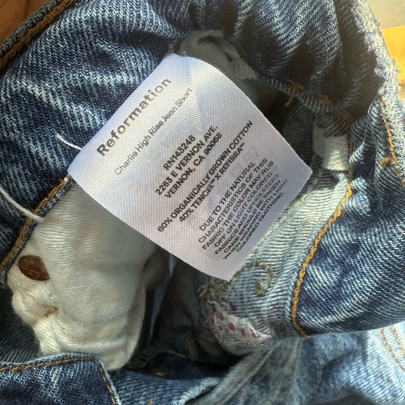 Reformation Denim Shorts with Floral Embroidery - Picture 11 of 11